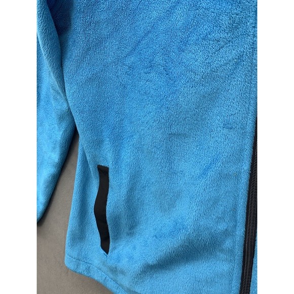FILA Sport Women's Blue Black Fleece Full Zip Jacket Size Large Pockets Athletic - Picture 7 of 16